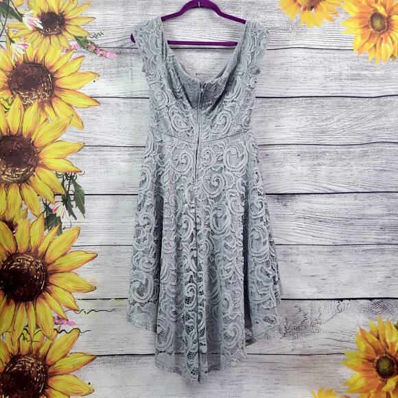 B. Darlin Gray Lace Fairy Dress Junior Size 11/12 - Picture 6 of 6